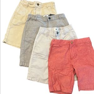 Bundle- 4 boys chino shorts. Old navy and crew cuts. Size 7/8